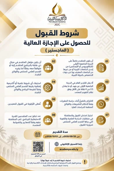 شروط التسجيل والقبول